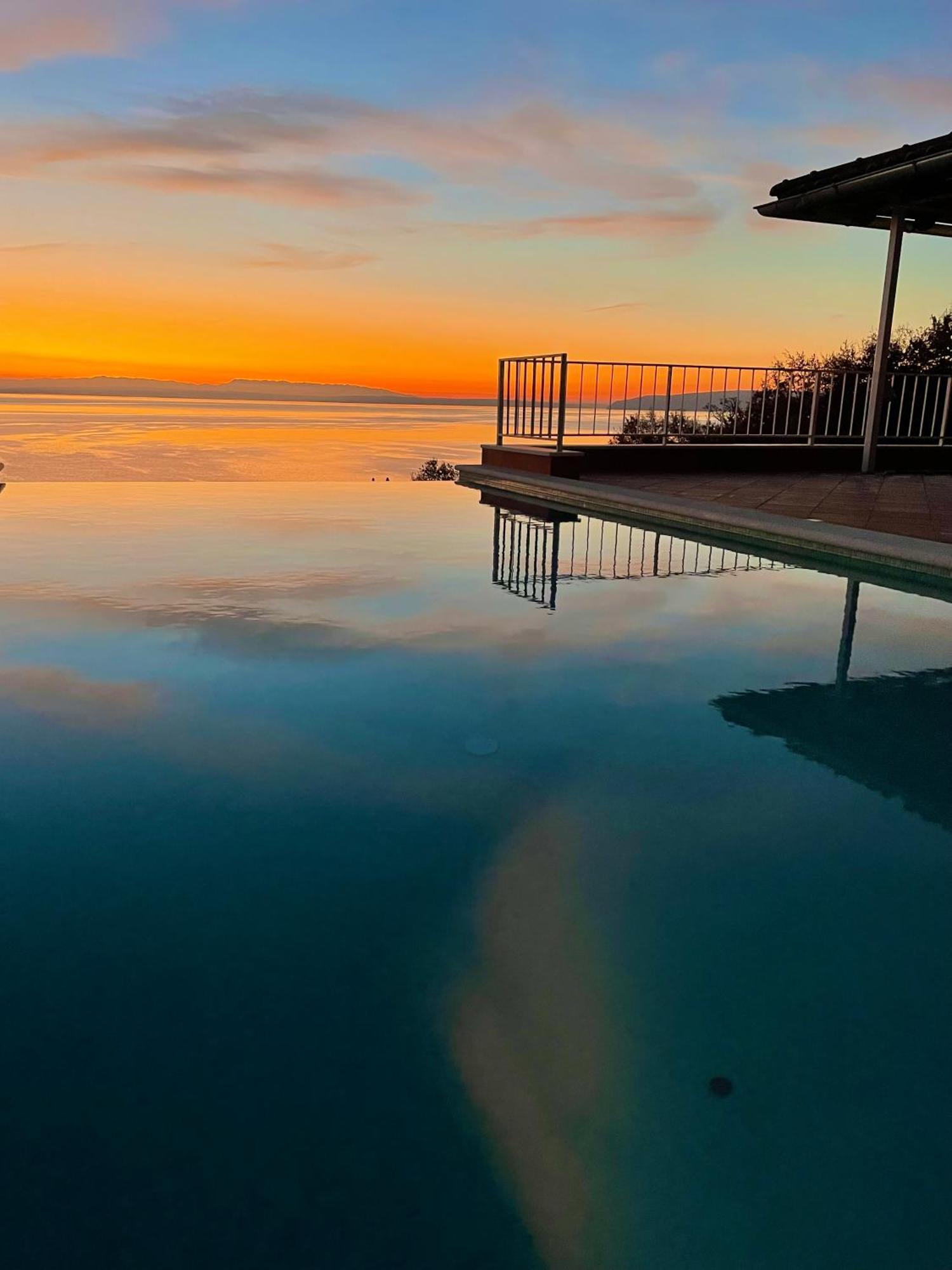 Villa Lovran - 150M To The Beach - Infinity Pool - Incredible Sea View - Fitness Room Exterior foto